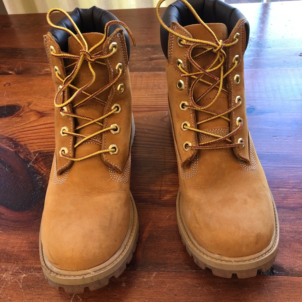 Timberland tan boots.  Kids size 6